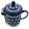 Polish Pottery Boleslawiec Stoneware Brewing Mug With Spoon GU1175 Zaklady Ceramiczne pattern 174A H4167I