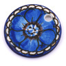 Polish Pottery Boleslawiec Stoneware Circle Pendant B53 Ceramika Artystyczna UNIKAT pattern U408 H6617G