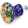 Polish Pottery Boleslawiec Stoneware Drawer Pull Knob 209 Cer maz pattern D19 H9119F