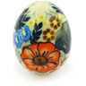 Polish Pottery Boleslawiec Stoneware Egg Figurine 91 Cer maz UNIKAT pattern D109 H0660F