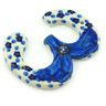 Polish Pottery Boleslawiec Stoneware Hanging Number B23 Ceramika Artystyczna UNIKAT pattern U408 H6456G