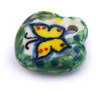 Polish Pottery Boleslawiec Stoneware Heart Pendant A72 Ceramika Artystyczna UNIKAT pattern U2211 H6322G