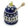 Polish Pottery Boleslawiec Stoneware Honey Jar With Dipper 253 Cer maz pattern D22 H2845I