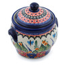 Polish Pottery Boleslawiec Stoneware Jar With Lid And Handles GU1096 Zaklady Ceramiczne UNIKAT pattern 149ART H6307C