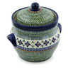 Polish Pottery Boleslawiec Stoneware Jar With Lid And Handles GU1126 Zaklady Ceramiczne pattern DU60 H3814C