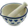 Polish Pottery Boleslawiec Stoneware Mortar And Pestle 380 Ceramika Artystyczna pattern 570BX H1756I