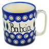 Polish Pottery Boleslawiec Stoneware Mug 46 Cer maz pattern D22 BABCIA H7313E