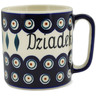 Polish Pottery Boleslawiec Stoneware Mug 46 Cer maz pattern D22 DZIADEK H7369E
