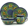 Polish Pottery Boleslawiec Stoneware Place Setting BOLEC Ceramika Artystyczna UNIKAT pattern U1975 H6005I