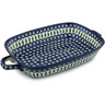 Polish Pottery Boleslawiec Stoneware Rectangular Baker With Handles GU1346 Zaklady Ceramiczne pattern 56A H4670I