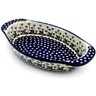 Polish Pottery Stoneware BAKER OVAL W/HANDLES