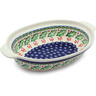 Polish Pottery Stoneware BAKER OVAL W/HANDLES
