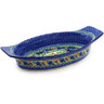 Polish Pottery Stoneware BAKER OVAL W/HANDLES