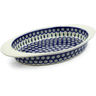 Polish Pottery Stoneware BAKER OVAL W/HANDLES