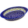 Polish Pottery Stoneware BAKER OVAL W/HANDLES