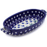 Polish Pottery Stoneware BAKER OVAL W/HANDLES