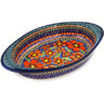 Polish Pottery Stoneware BAKER OVAL W/HANDLES