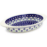 Polish Pottery Stoneware BAKER OVAL W/HANDLES