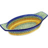 Polish Pottery Stoneware BAKER OVAL W/HANDLES