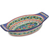 Polish Pottery Stoneware BAKER OVAL W/HANDLES