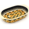 Polish Pottery Stoneware BAKER OVAL W/HANDLES