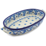 Polish Pottery Stoneware BAKER OVAL W/HANDLES
