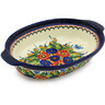 Polish Pottery Stoneware BAKER OVAL W/HANDLES