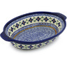 Polish Pottery Stoneware BAKER OVAL W/HANDLES