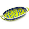Polish Pottery Stoneware BAKER OVAL W/HANDLES