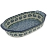 Polish Pottery Stoneware BAKER OVAL W/HANDLES