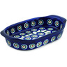 Polish Pottery Stoneware BAKER OVAL W/HANDLES
