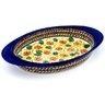 Polish Pottery Stoneware BAKER OVAL W/HANDLES