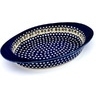 Polish Pottery Stoneware BAKER OVAL W/HANDLES