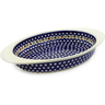 Polish Pottery Stoneware BAKER OVAL W/HANDLES