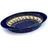 Polish Pottery Stoneware BAKER OVAL W/HANDLES