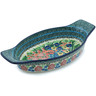Polish Pottery Stoneware BAKER OVAL W/HANDLES