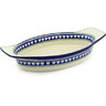 Polish Pottery Stoneware BAKER OVAL W/HANDLES