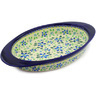 Polish Pottery Stoneware BAKER OVAL W/HANDLES