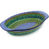 Polish Pottery Stoneware BAKER OVAL W/HANDLES