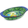 Polish Pottery Stoneware BAKER OVAL W/HANDLES