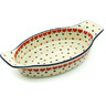 Polish Pottery Stoneware BAKER OVAL W/HANDLES