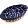 Polish Pottery Stoneware BAKER OVAL W/HANDLES