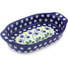 Polish Pottery Stoneware BAKER OVAL W/HANDLES