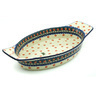 Polish Pottery Stoneware BAKER OVAL W/HANDLES