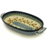 Polish Pottery Stoneware BAKER OVAL W/HANDLES