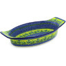 Polish Pottery Stoneware BAKER OVAL W/HANDLES