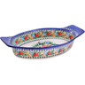 Polish Pottery Stoneware BAKER OVAL W/HANDLES