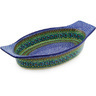 Polish Pottery Stoneware BAKER OVAL W/HANDLES