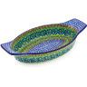 Polish Pottery Stoneware BAKER OVAL W/HANDLES