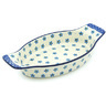 Polish Pottery Stoneware BAKER OVAL W/HANDLES